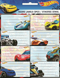 Gim Notebook Labels Hot Wheels 16pcs