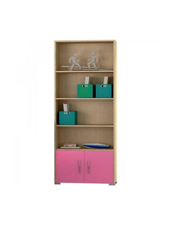 No 12 Bücherregal Boden Oak-Pink 75x30x180cm