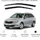 Heko Set of Windbreakers Front Car Dark Fime for Skoda Fabia 2pcs