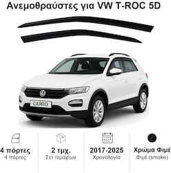 Heko Σετ Ανεμοθραύστες Μπροστινοί Σκούρο Φιμέ για Volkswagen T-Roc 5D 2018 2τμχ 31011 Heko Σετ Ανεμοθραύστες Μπροστινοί Σκούρο Φιμέ για Volkswagen T-Roc 5D 2018 2τμχ 31011