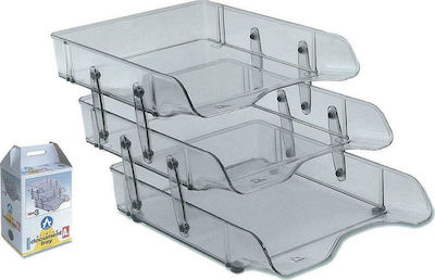 Next Transparent Filing Tray Plastic with 3 Shelf Ark