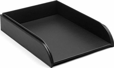 Osco Leather Filing Tray Black 33x24.5x6.3cm