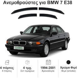 Heko Set Deflectoare De Vânt Auto Față Și Spate Culoare Fumuriu Închis Pentru BMW Seria 7 4 Bucăți