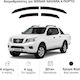 Heko Navara D23 4d 2014> Np300 14on Σετ Ανεμοθραύστες Αυτοκινήτου Μπροστινοί και Πίσω Σκούρο Φιμέ για Nissan Navara 4τμχ
