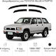 Heko Set of Windbreakers Front and Rear Car Dark Fime for Toyota Hilux 4pcs