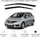 Heko Set of Windbreakers Front Car Dark Fime for Honda Jazz 2pcs