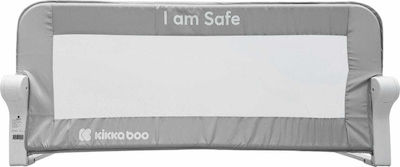 Kikka Boo I Am Safe Πτυσσόμενο Προστατευτικό Κάγκελο Κρεβατιών από Ύφασμα σε Γκρι Χρώμα 150x35x42εκ.