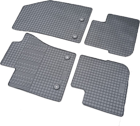 Cik Set of Front and Rear Mats 4pcs for Peugeot 3008 Opel Grandland X 2016+ Black