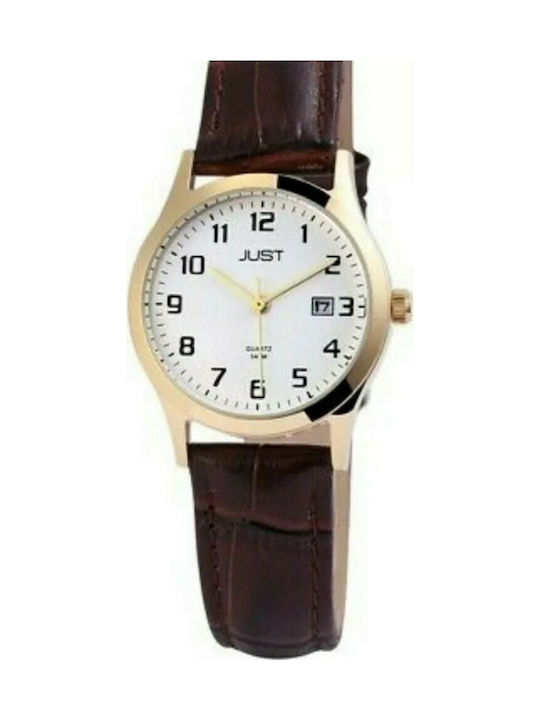 Just Watch Watch with Brown Leather Strap JU10118-002