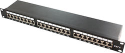 LogiLink Patch Panel Shielded για Rack 1U 19" 24 Θυρών cat6a Μαύρο
