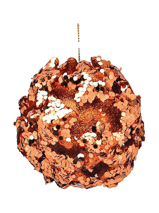 Hanging Ball Ornament Ornament Copper with Sequins Set 6pcs