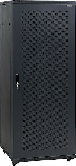 Central Επιδαπέδια Καμπίνα Rack 27U με 2 Διάτρητες Πόρτες 60x80x140cm Μαύρο 9900 2 680 27/C2