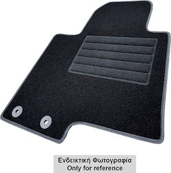 Cik Set of Front and Rear Mats 4pcs from Carpet for Peugeot 206 Black