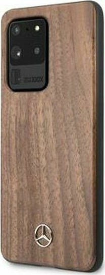 Mercedes-Benz Wood Cover Задна корица Дърво Кафяв (Galaxy S20 Ultra)