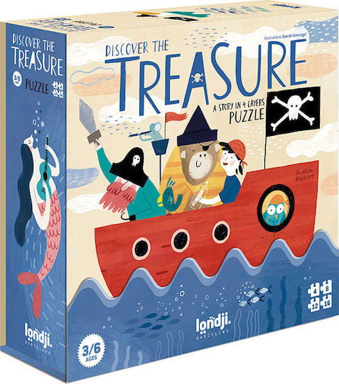 Kids Puzzle Discover the Treasure for 3+ years+ Years 16pcs Londji