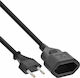 InLine Extension Cable Cord 2 x 0.75mm²/3m Black