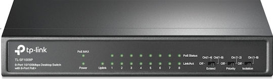 TP-LINK TL-SF1009P v1 Unmanaged L2 PoE+ Switch with 9 Ethernet Ports