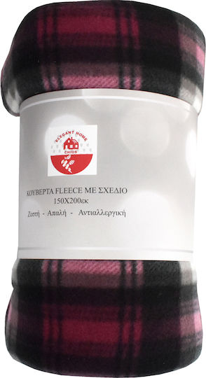 Chios Hellas 35079 Κουβέρτα Fleece Διπλή 200x220εκ. Καρέ