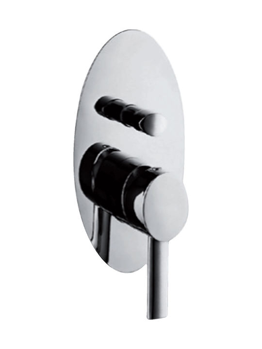 Karag Sinar Built-In Mixer for Shower with 2 Exits Chrome