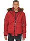 Paco & Co Herren Winter Jacke Puffer Burgundisch