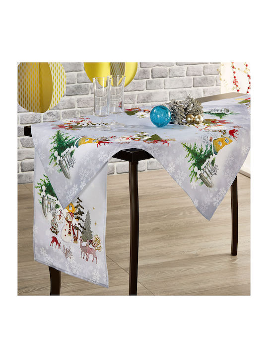 Whitegg FQCM190239-1 Ornament de Crăciun Față de masă Cărpă Material textil Alb M180xL40cm 1buc