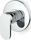 Armando Vicario Slim Built-In Mixer for Shower with 1 Exit Inox Chrome