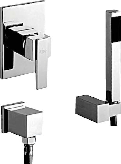 Gloria Built-in Mixer & Hand Shower Set for Shower 1 Exit Silver 1 Flow