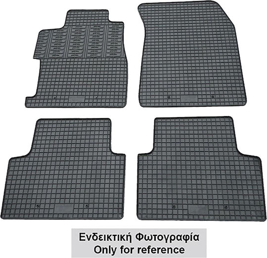 Cik Set of Front and Rear Mats 4pcs for Smart ForFour 2014+ Black