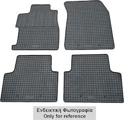 Cik Set of Front and Rear Mats 4pcs from Rubber for Honda Civic Black