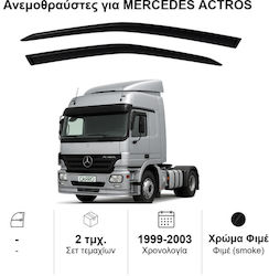 Heko Truck Front Windbreakers Dark Fime for Mercedes-Benz Actros 2D 1996-2006 2 Pieces