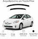 Heko Set of Windbreakers Front Car Dark Fime for Toyota Prius 2pcs