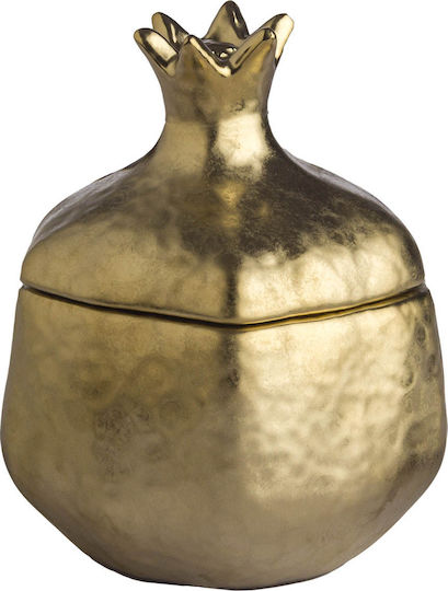 JK Home Decoration Tabletop Lucky Charm Pomegranate Ceramic Pomegranate Opening Gold 16x11cm Ceramic 11x11cm 1pcs