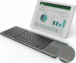 B066T Wireless Bluetooth Keyboard with Touchpad for Tablet English US Gray