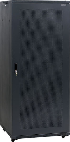 Central Επιδαπέδια Rack Cabinet 37U με 2 Διάτρητες Πόρτες 80x100x185cm Black 9900596037/C2
