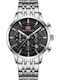 Mini Focus Men's Watch 44mm Battery with Silver Metal Bracelet