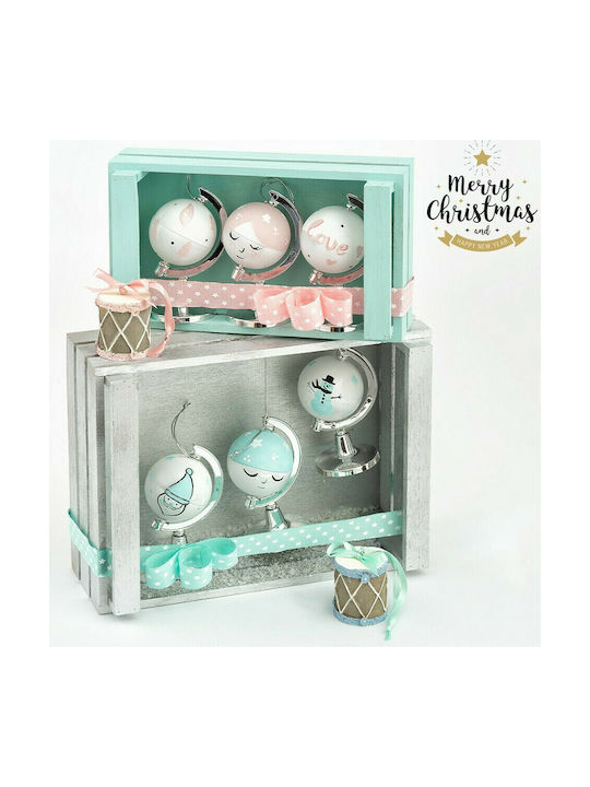 Παρίσης Weihnachtshänger Kugel Ornament Bunt Set 8Stück