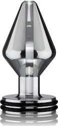 Electrastim Midi Classic Electro Butt Plug Anal Plug with Vibration Medium Silver 7cm