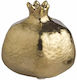 JK Home Decoration Tabletop Lucky Charm Pomegranate Gold Ceramic 5x5cm 1pcs