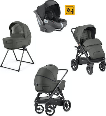 Inglesina Aptica XT Quattro Darwin Adjustable 3 in 1 Baby Stroller Suitable for Newborn Charcoal Grey 12.7kg