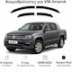 Heko Set of Windbreakers Front and Rear Car Dark Fime for Volkswagen Amarok 4pcs