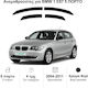 Heko Set of Windbreakers Front and Rear Car Dark Fime for BMW Series 1 4pcs