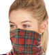 Eco Chic Snood Face Mask Red Tartan 1τμχ