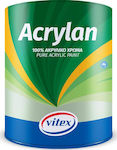 Vitex Acrylan Βάση W Plastic Acrilyc Paint for Exterior Use White 1lt