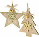 Hängender Weihnachtsbaumschmuck Holz 11x12cm Verschiedene Designs Verschiedene Designs