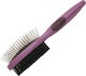 Rosewood Sided Brush Large for Misc Hair Lengths Double Sided for Coat Grooming Burgundy