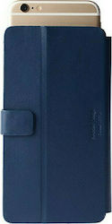 Krusell Universal Leather Malmo Flipwallet Slide 2XL Caz carte până la 4.3" Albastru