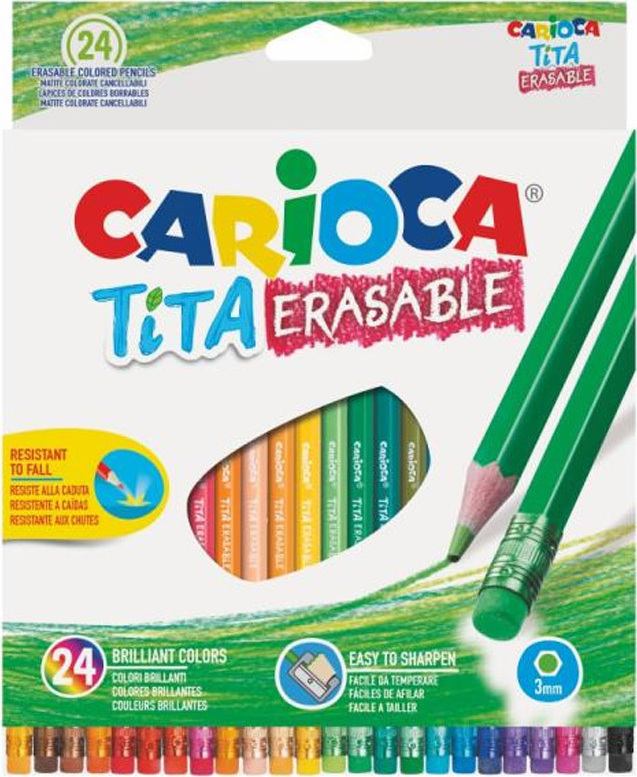 Carioca Tita Erasable Pencils Set με Γόμα 24pcs