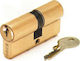 Hugo Locks Κύλινδρος Κλειδαριάς Ασφαλείας GR2S 70mm (35-35) με 3 Κλειδιά Χρυσός