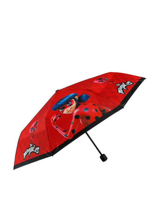 Perletti Miraculous Ladybug Сгъваем Червен Детски Чадър
