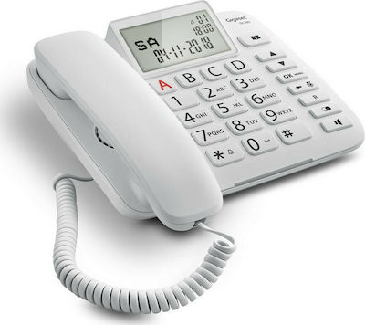 Gigaset DL380 Office Corded Phone for Seniors White